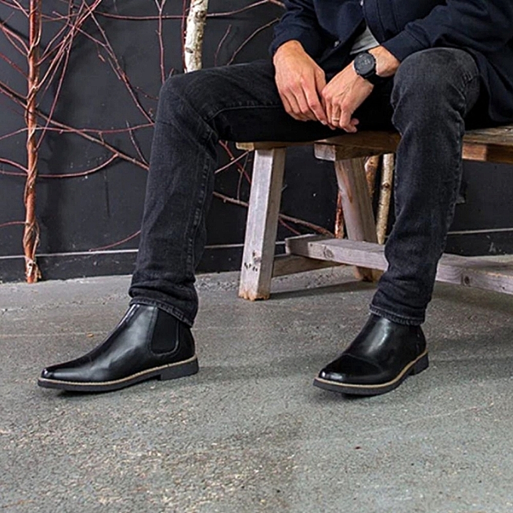 New w/o Box Men's Deer Stags Rockland Vegan Leather Chelsea Boots Size 11.5